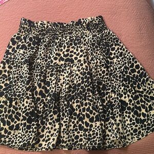 Leopard print mini skirt